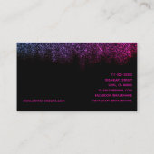 ピンクブガーリーラックグリッタースパークルグラマーラグジュアリー 名刺 (裏面)