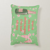 ピンクブギーシャンパンボトル引用文 アクセントクッション (裏面(縦))