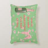 ピンクブギーシャンパンボトル引用文 アクセントクッション (正面(垂直))