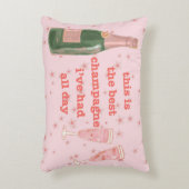ピンクブギーシャンパンボトル引用文 アクセントクッション (正面(垂直))
