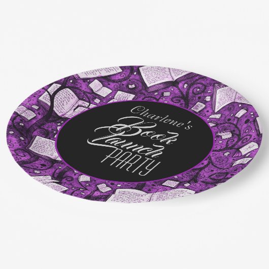 ピンクブックの起動パーティー ペーパープレート (アングル)