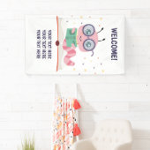 ピンクブックワームテーマバナー 横断幕 (インサイチュ)