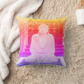 ピンクブッダ装飾用クッション クッション (ブランケット)