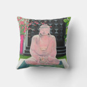 ピンクブッダ装飾用クッション クッション (裏面)