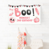 ピンクブツーガールハローウィンパーティ2nd誕生日 横断幕 (インサイチュ)