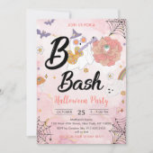 ピンクブバッシュハローウィンパーティ 招待状 (正面)