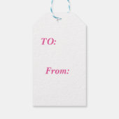 ピンクブフランスのルドッグギフトラベルカード ギフトタグ (裏面)