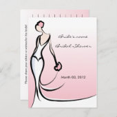 ピンクブライダルシャワーアドバイスカード アドバイスカード (正面/裏面)