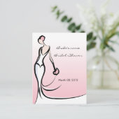 ピンクブライダルシャワーアドバイスカード アドバイスカード (スタンド正面)