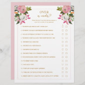 ピンクブライダルシャワーゲーム (正面/裏面)