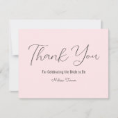 ピンクブライダルシャワーサンキューカード サンキューカード (正面)
