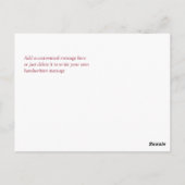 ピンクブライダルシャワーティーパーティーありがとう ポストカード (裏面)