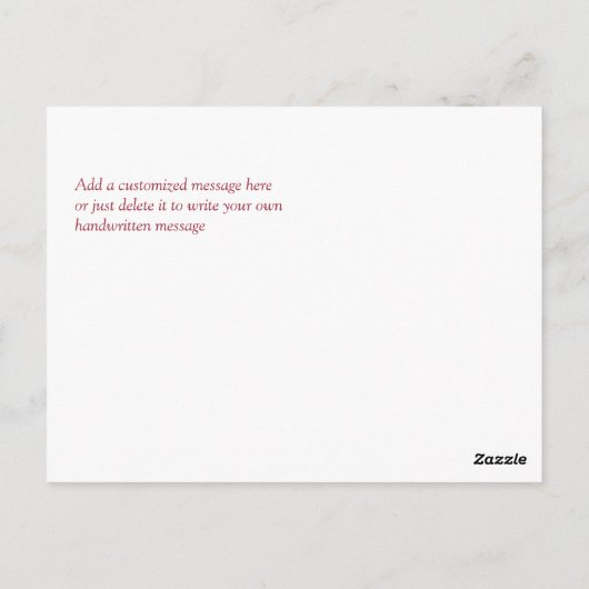 ピンクブライダルシャワーティーパーティーありがとう ポストカード (裏面)