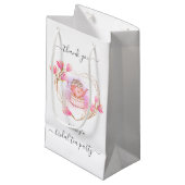 ピンクブライダルシャワーティーパーティー抱き枕 スモールペーパーバッグ (正面アングル)