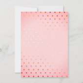 ピンクブライダルシャワーティーポットサンキューカード サンキューカード (裏面)