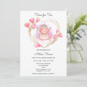 ピンクブライダルシャワーティーポットパーティの招待状 招待状 (スタンド正面)