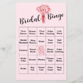 ピンクブライダルシャワービンゴゲーム – おもしろいパーティーアクティビティ (正面)