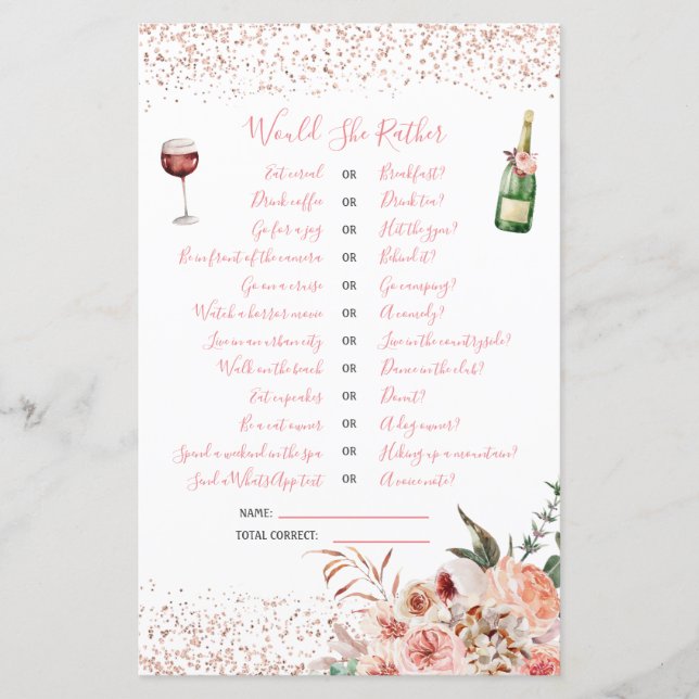 ピンクブライダルシャワー好きの応援は彼女が好き (正面)