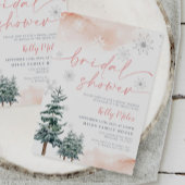 ピンクブライダルシャワー招待冬ブライダル 招待状