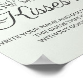 ピンクブライダルシャワー推測キスゲーム ポスター (角)