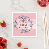 ピンクブライダルシャワー紙ナプキンス スタンダードカクテルナプキン (インサイチュ)