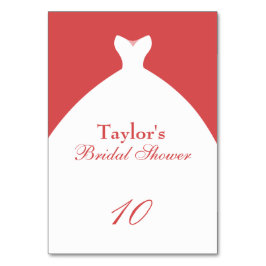 ピンクブライダルシャワー結婚ズガウン テーブルナンバー