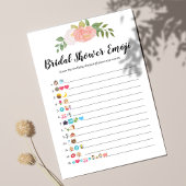ピンクブライダルシャワー絵文字ゲームカード 招待状