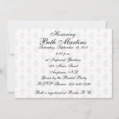 ピンクブライダル茶 招待状 (裏面)