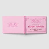 ピンクブライトとはっきりしたの結婚ゲストブック ゲストブック (全面)