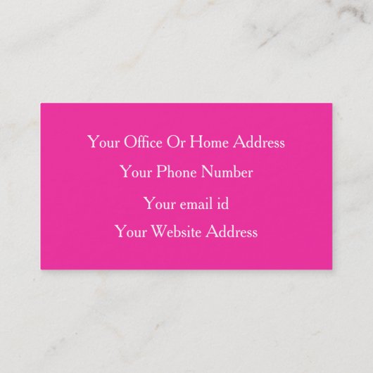 ピンクブライトメイクアップアーティスト美しいヘアサロンカスタム 名刺 (裏面)