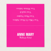 ピンクブライトメイクアップアーティスト美しいヘアサロンスパ 名刺 (外部フラット)