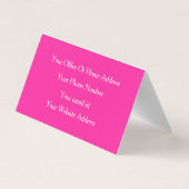 ピンクブライトメイクアップアーティスト美しいヘアサロンスパ 名刺 (裏面)