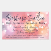 ピンクブライト《写真》ぼけ味 長方形シール (正面)