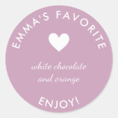 ピンクブライドのお気に入りの結婚式の引き出物 ラウンドシール (正面)