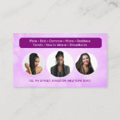 ピンクブライドサロンアフリカンヘアブレイディングヘアスタイル 名刺 (裏面)