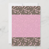 ピンクブラウンさくらんぼ結婚式招待状 招待状 (裏面)