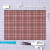 ピンクブラウンのチェック柄 薄葉紙 (クラフト)