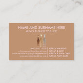 ピンクブラウンアルパカ動物 名刺 (裏面)