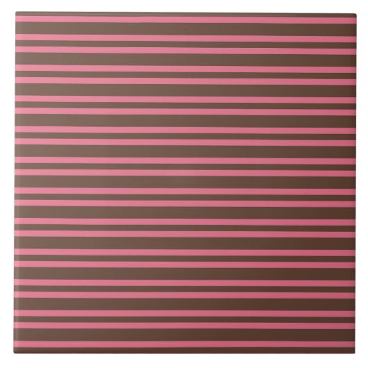 ピンクブラウンストライプのシームレスパターン タイル (正面)