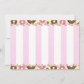 ピンクブラウンスプリングルドーナツONE 1歳の誕生日パーティー 招待状 (裏面)