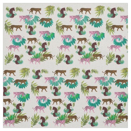 ピンクブラウンタイガース ファブリック (見本)