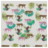 ピンクブラウンタイガース ファブリック (クローズアップ)