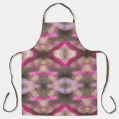 ピンクブラウンタウペとクリーム絞り染め抽象芸術 エプロン (正面)