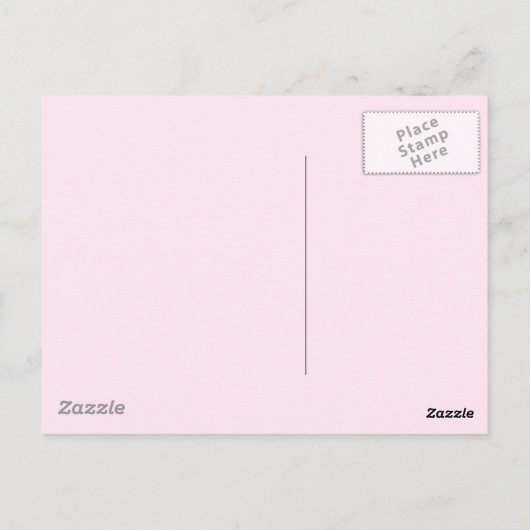 ピンクブラウンハートツリー春愛かわいいグラフィックポー ポストカード (裏面)