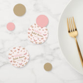 ピンクブラウンバタフライをテーマにしたブライダルシャワー コンフェッティ (グループ)