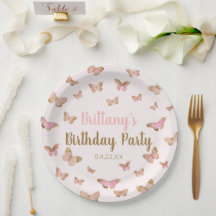 ピンクブラウンバタフライをテーマにした誕生日パーティー