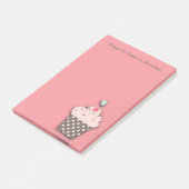 ピンクブラウンパーソナライズされたカップケーキ一覧 ポストイット (アングル)