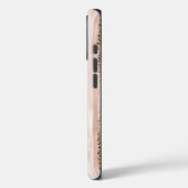 ピンクブラウンヒョウ印刷ハートストライプ Case-Mate iPhoneケース (裏面 / 左)