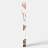 ピンクブラウンヒョウ印刷ハート Case-Mate iPhoneケース (裏面 / 左)