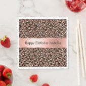 ピンクブラウンヒョウ スタンダードランチョンナプキン (インサイチュ)